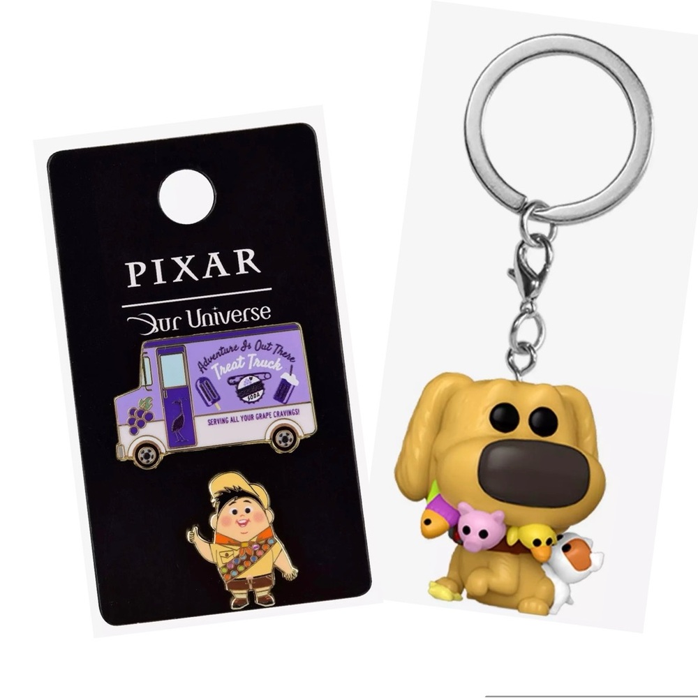 Disney Pixar Up Bundle: Enamel Pin Set & Dug Funko Pocket Pop